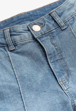 Online Stretchiga caprijeans med sytt pressveck Byxor|Jeans