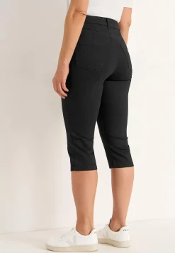 New Stretchiga caprijeans med sytt pressveck Byxor|Jeans