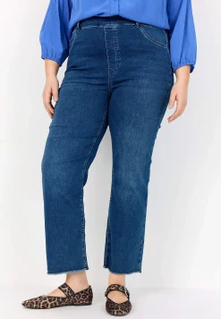 Hot Stretchiga jeans med hög resårmidja Byxor|Jeans