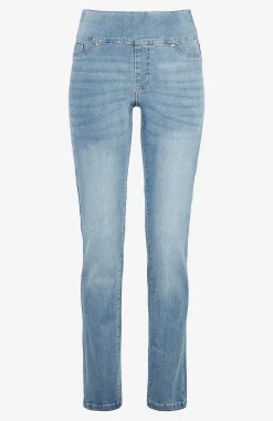 Outlet Stretchiga jeggings med hög resårmidja Elin Byxor|Jeans