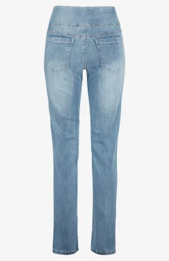 Outlet Stretchiga jeggings med hög resårmidja Elin Byxor|Jeans