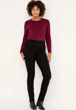 Outlet Stretchiga jeggings med hög resårmidja Elin Byxor|Jeans