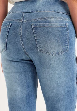 Outlet Stretchiga jeggings med hög resårmidja Elin Byxor|Jeans
