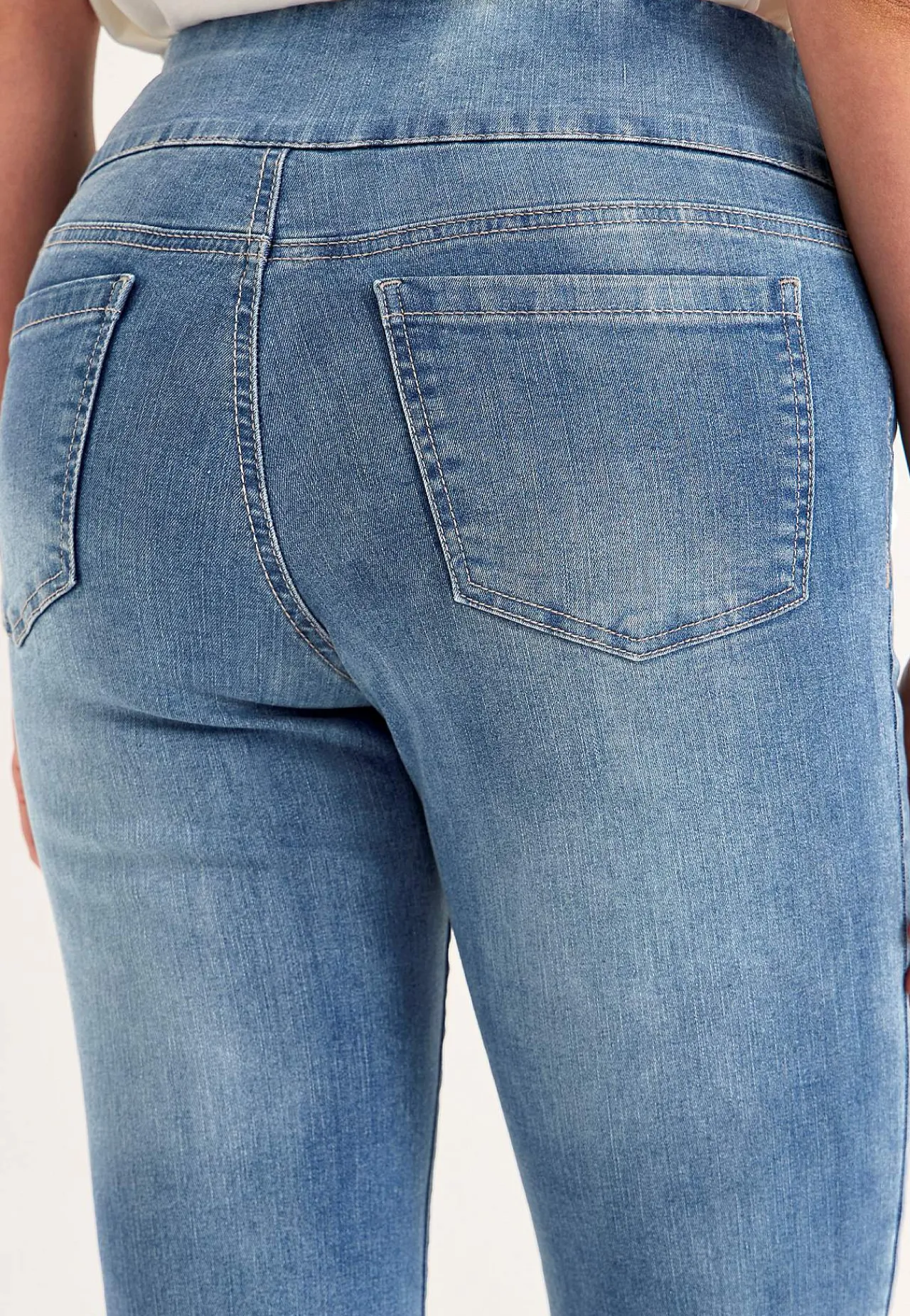 Outlet Stretchiga jeggings med hög resårmidja Elin Byxor|Jeans