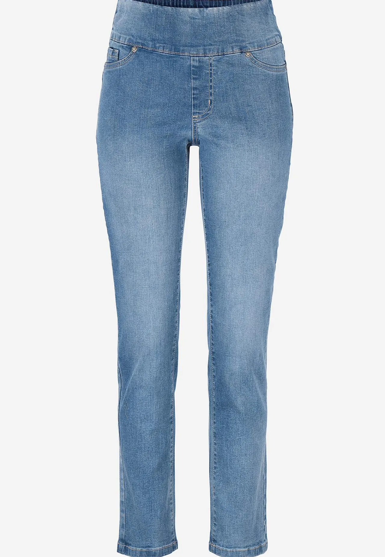 Outlet Stretchiga jeggings med hög resårmidja Elin Byxor|Jeans