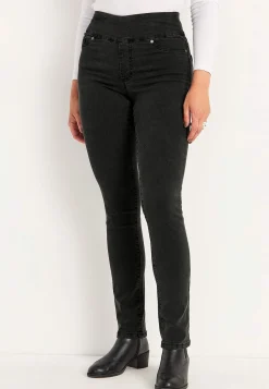 New Stretchiga jeggings med hög resårmidja Elin Byxor|Jeans