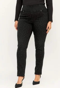 Best Stretchiga jeggings med strassdetaljer Byxor|Jeans