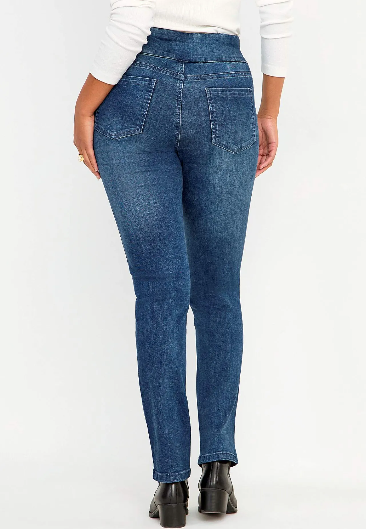 New Stretchiga jeggings med strassdetaljer Byxor|Jeans