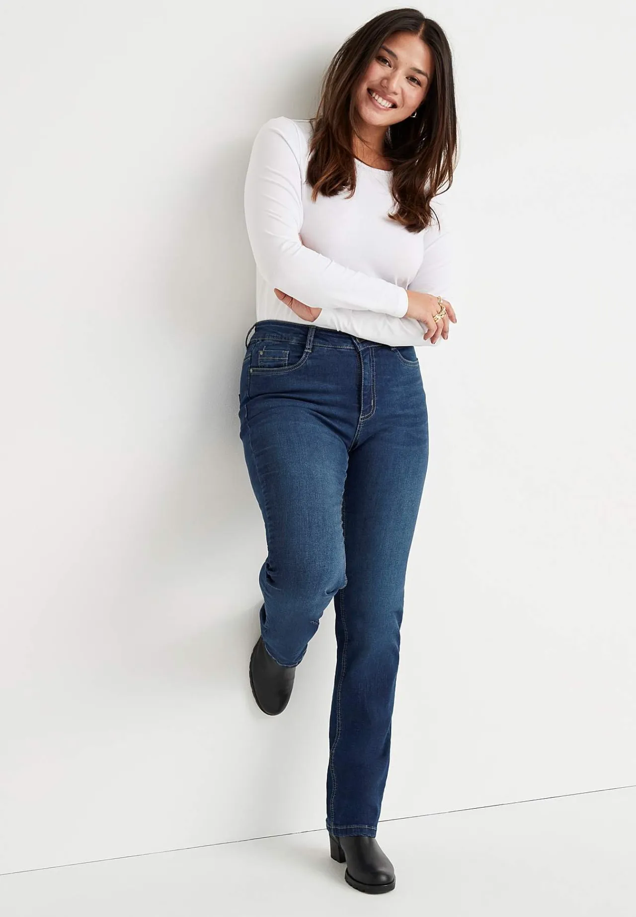 Sale Stretchjeans med rakt ben - tre längder Linnea Jeans|Jeansplagg