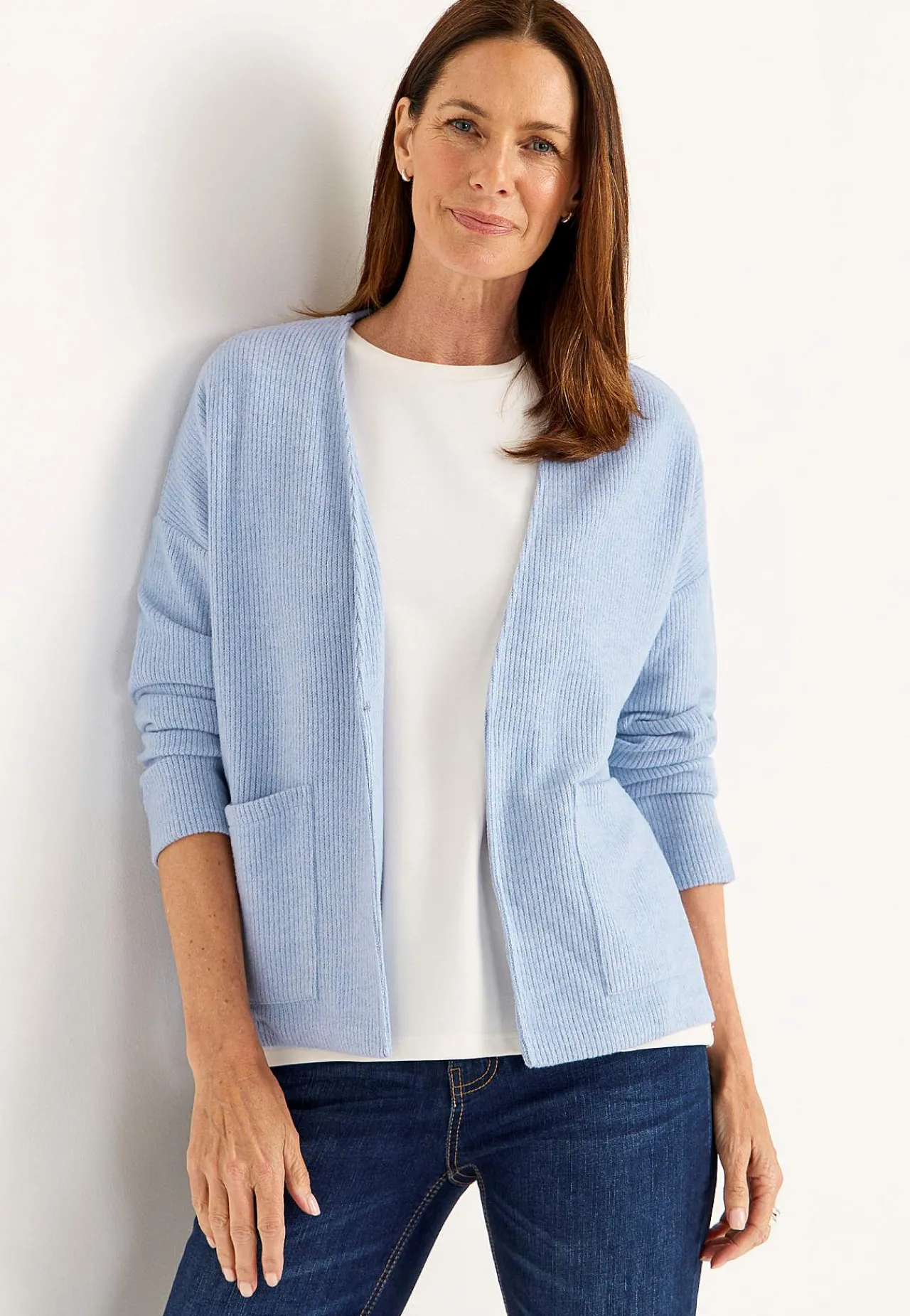 New Supermjuk cardigan med fickor Beata Tröjor & Cardigans|Stickat