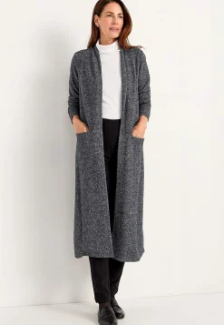 Hot Supermjuk, lång cardigan med fickor Beata Tröjor & Cardigans|Stickat