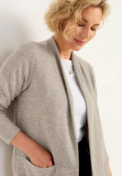 Clearance Supermjuk, lång cardigan med fickor Beata Tröjor & Cardigans|Stickat