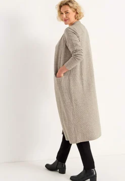 Clearance Supermjuk, lång cardigan med fickor Beata Tröjor & Cardigans|Stickat