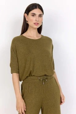Clearance Supermjuk, melerad trikåtopp Toppar & T-Shirts