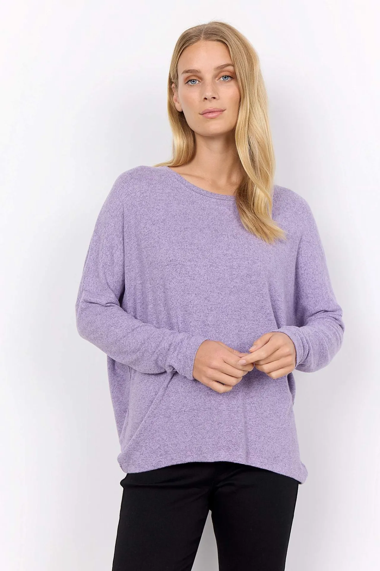 Best Supermjuk, melerad trikåtopp Tröjor & Cardigans|Toppar & T-Shirts