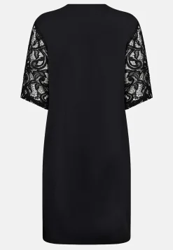 New Supermjuk trikåklänning med spetsärm Klänningar & Kjolar|Festkläder