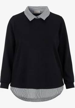 Supermjuk trikåtopp med fastsydd skjortkrage Tröjor & Cardigans|Toppar & T-Shirts