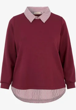 Supermjuk trikåtopp med fastsydd skjortkrage Tröjor & Cardigans|Toppar & T-Shirts
