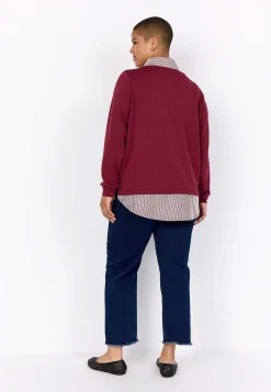 Supermjuk trikåtopp med fastsydd skjortkrage Tröjor & Cardigans|Toppar & T-Shirts