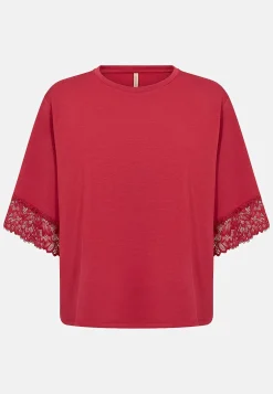Online Supermjuk trikåtopp med spets Toppar & T-Shirts|Festkläder