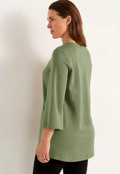 Outlet Supermjuk trikåtunika med fickor Tunikor|Plus Size