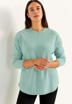 Discount Supermjuk tröja med dekorativ mittsöm Beata Tröjor & Cardigans|Stickat