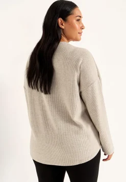 Discount Supermjuk tröja med dekorativ mittsöm Beata Tröjor & Cardigans|Stickat