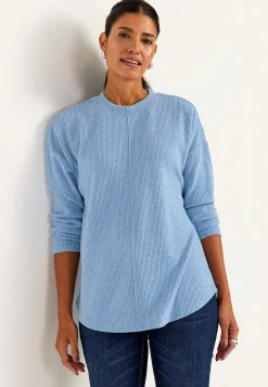 Clearance Supermjuk tröja med dekorativ mittsöm Beata Tröjor & Cardigans|Stickat