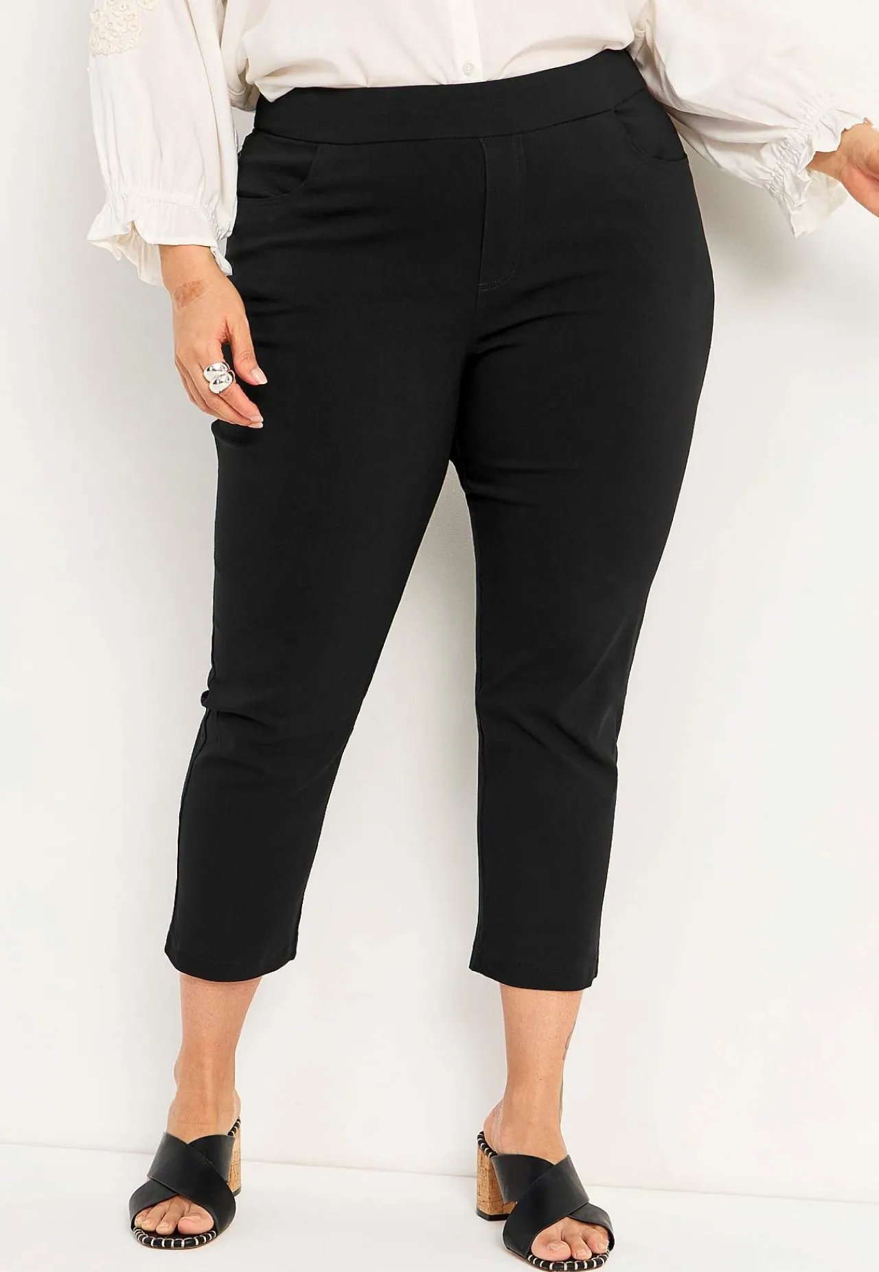 Best Superskön capribyxa Byxor|Plus Size