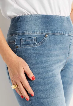 Hot Supersköna caprijeggings i denim Elin Byxor|Jeans