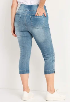 Hot Supersköna caprijeggings i denim Elin Byxor|Jeans