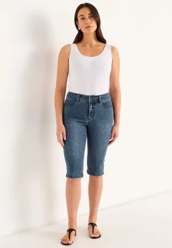 Best Superstretchiga caprijeans Sara Byxor|Jeans