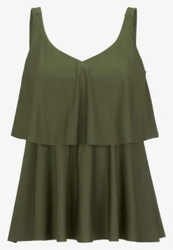 New Tankinitopp med volanger Badkläder|Plus Size