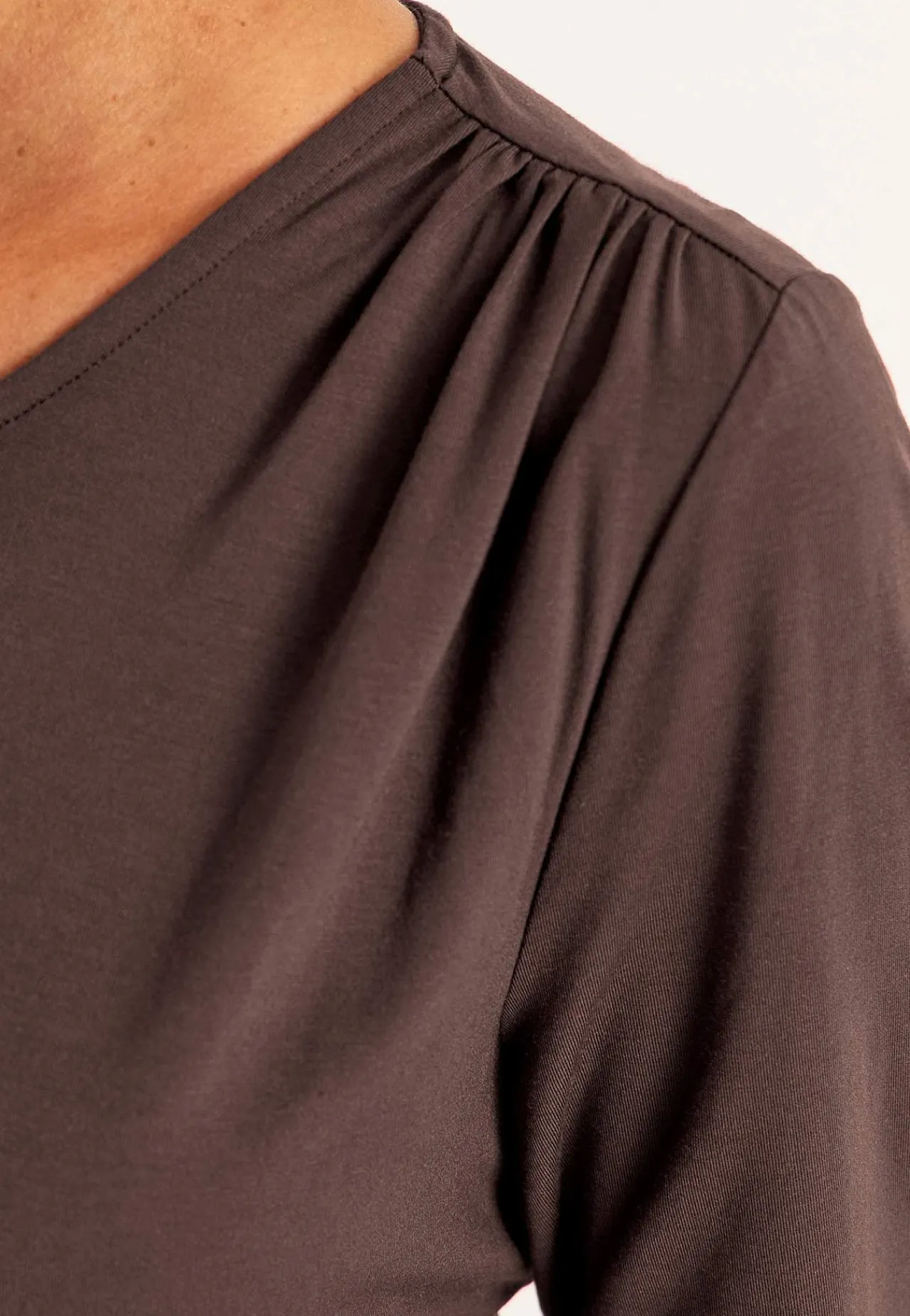 Topp Premium i modal med rynkdetaljer Tröjor & Cardigans|Toppar & T-Shirts