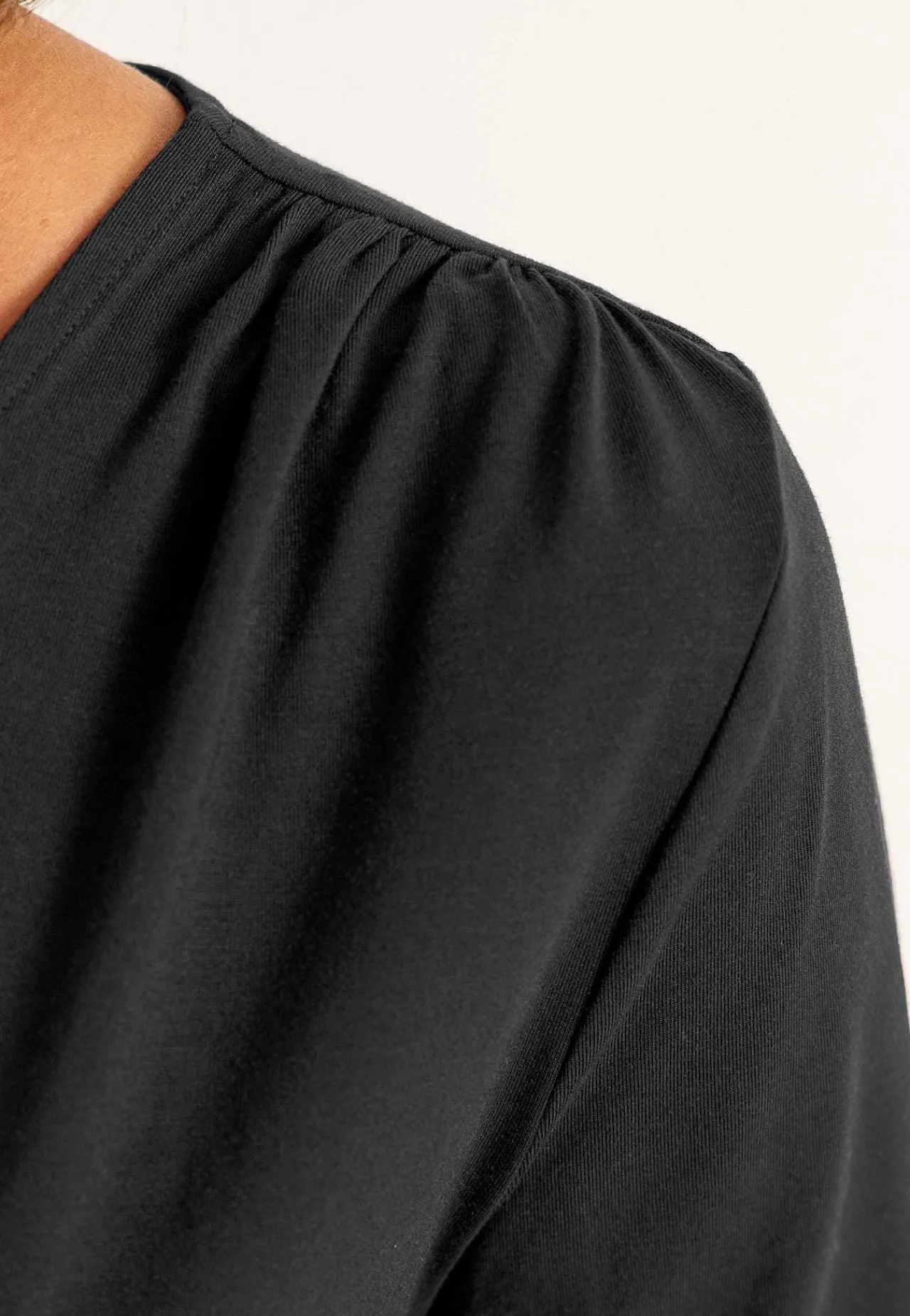 Topp Premium i modal med rynkdetaljer Tröjor & Cardigans|Toppar & T-Shirts