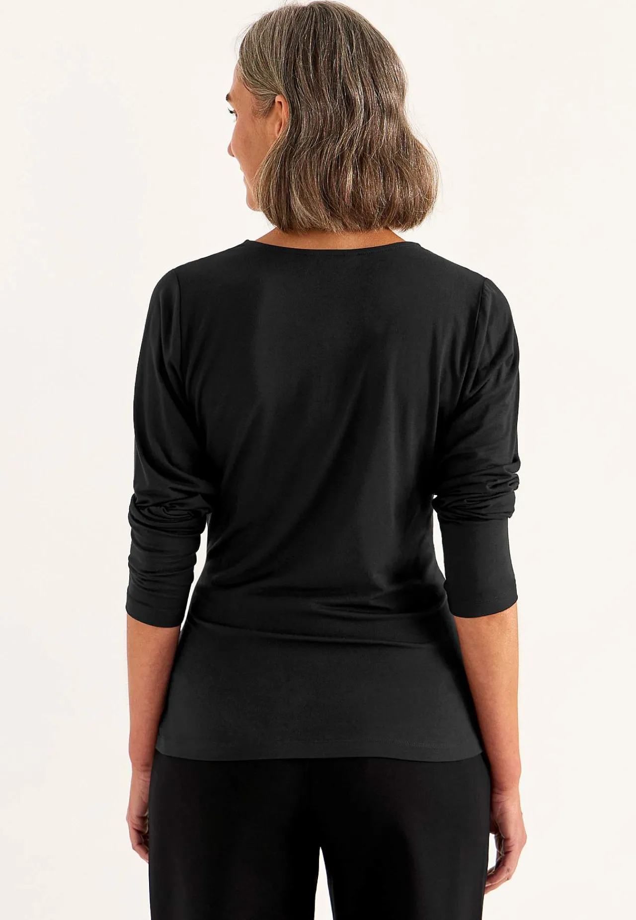 Topp Premium i modal med rynkdetaljer Tröjor & Cardigans|Toppar & T-Shirts