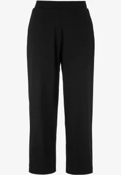 Trikåbyxa i mjuk bomulls- och modalblandning Byxor|Plus Size