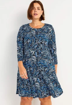 New Trikåklänning med fickor Klänningar & Kjolar|Plus Size