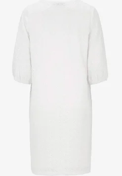 Clearance Trikåklänning med hålbroderi Klänningar & Kjolar|Plus Size