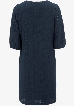 New Trikåklänning med hålbroderi Klänningar & Kjolar|Plus Size