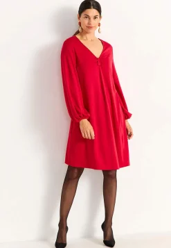 Best Trikåklänning med rynkdetalj Klänningar & Kjolar|Plus Size