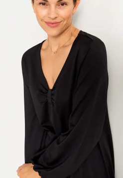Clearance Trikåklänning med rynkdetalj Klänningar & Kjolar|Plus Size