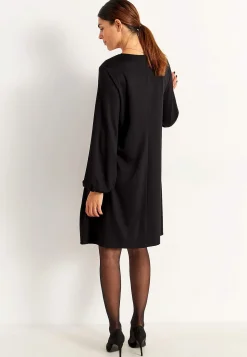 Clearance Trikåklänning med rynkdetalj Klänningar & Kjolar|Plus Size