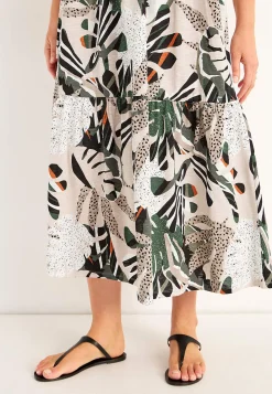 Outlet Trikåklänning med volang Klänningar & Kjolar|Plus Size