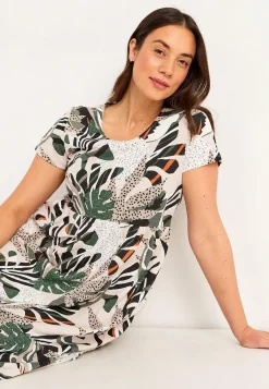 Outlet Trikåklänning med volang Klänningar & Kjolar|Plus Size