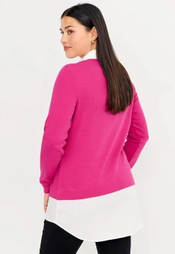 Clearance Trikåtopp med fastsydd skjortkrage Tröjor & Cardigans|Toppar & T-Shirts
