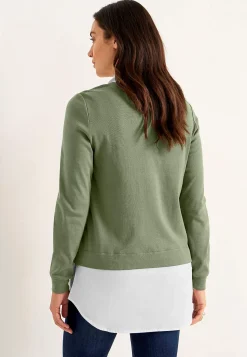 New Trikåtopp med fastsydd skjortkrage Tröjor & Cardigans|Toppar & T-Shirts