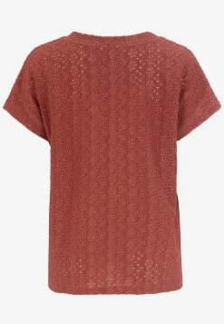 Outlet Trikåtopp med hålbroderi Toppar & T-Shirts|Plus Size