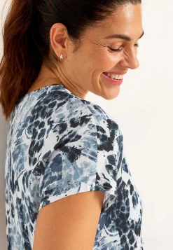 New Trikåtopp med korta ärmar Toppar & T-Shirts|Plus Size