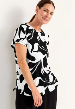 New Trikåtopp med korta ärmar Toppar & T-Shirts|Plus Size